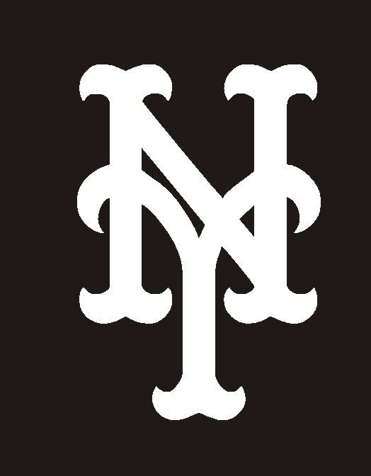 New York Mets Logo MLB WHITE Sticker Decal 2.5 #46b  