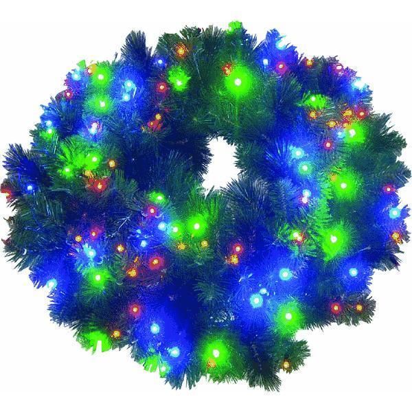 Pack Battery Operated Wreath w/ multi Lights by Neo Neon LED 025DIY 