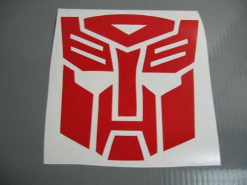 Red Transformers Autobot Vinyl Decal  