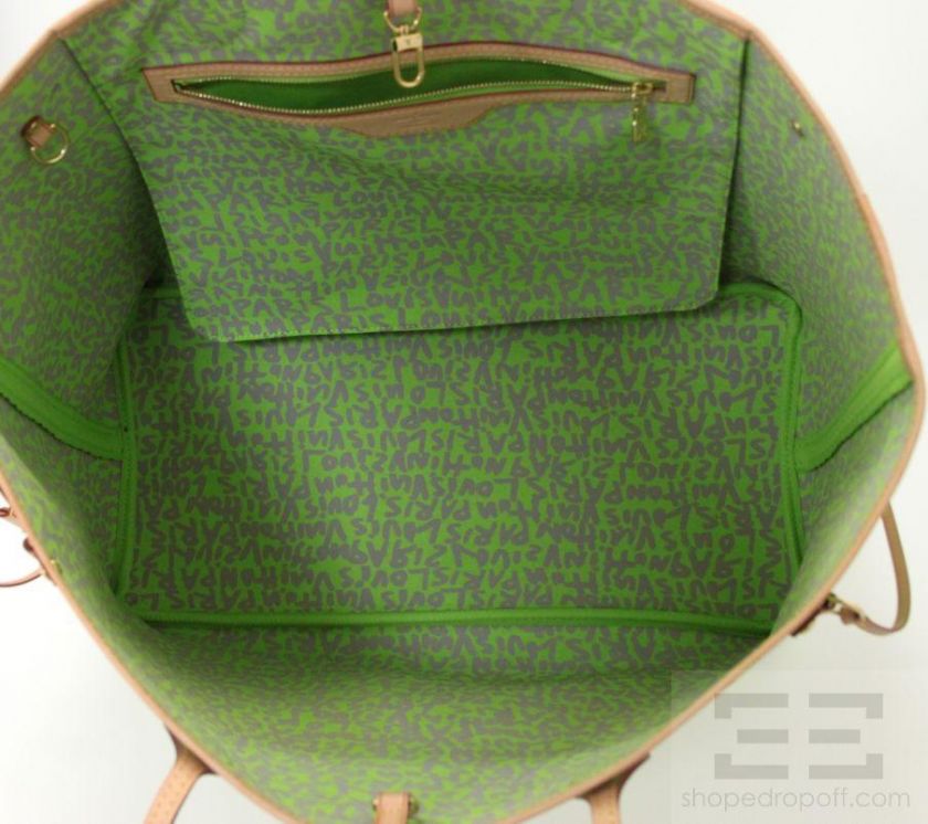 Louis Vuitton Stephen Sprouse Lime Green Graffiti Neverfull Tote 