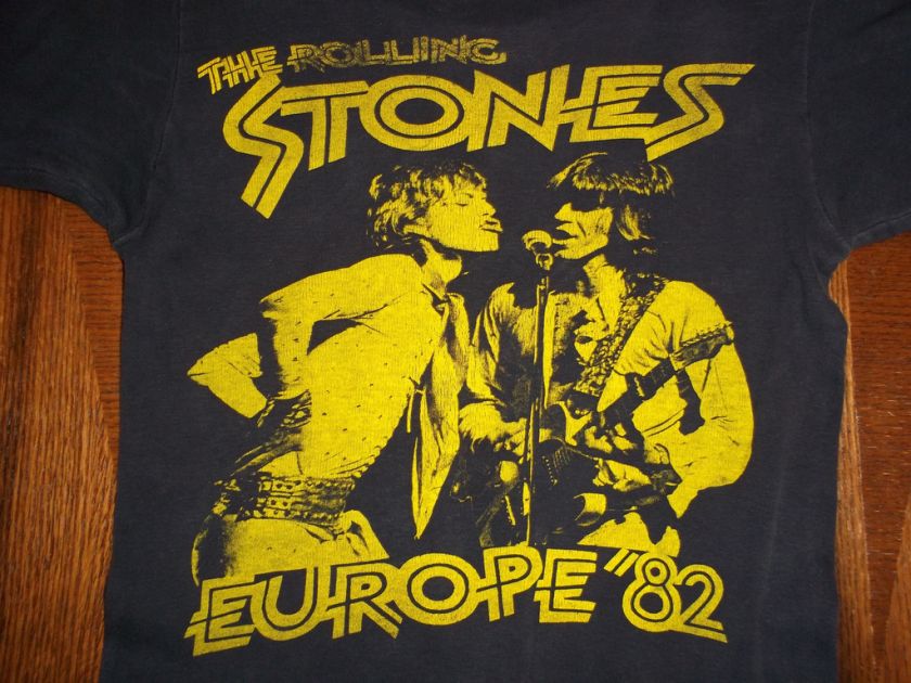 VTG THE ROLLING STONES 1982 Dragon Europe concert tour t shirt SMALL S 