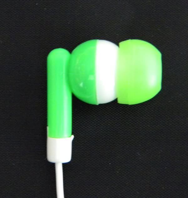 Green In Ear Earbud Stereo Earphone Headphone for Ipod  New  