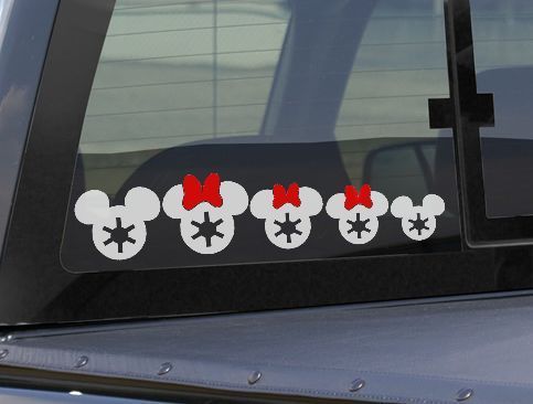 pc Star Wars Imperial Mickey Family Car Vinyl Decals  