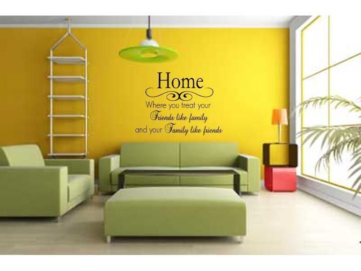 HOME FRIENDS FAMILY ~ Wall Decal Decor Vinyl Quote Lettering Words 36