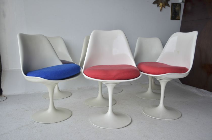   Century Modern Vintage Tulip dinning Chairs eames era knoll design MCM