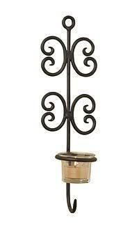LUCA BELLA MULTI   CHAIN WROUGHT IRON WALL SCONCE NEW  