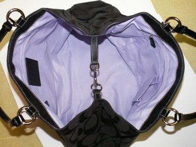 NEW AUTH XL Coach Gabby Black Signature Tote/Handbag/Diaper Bag 14863 