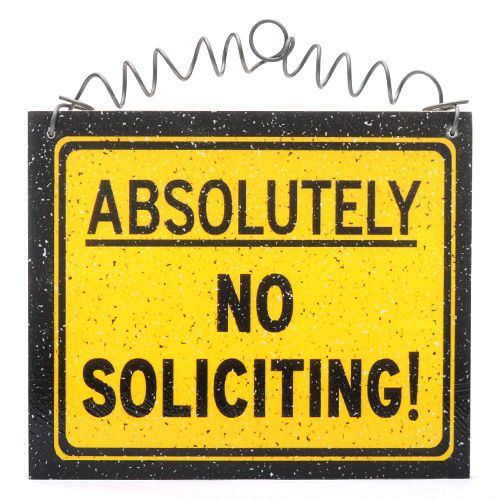 Absolutely No Soliciting Sign Cottage Chic Shabby Home  