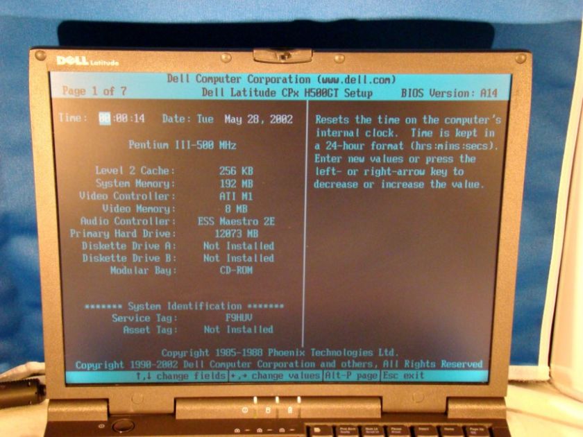 Dell Latitude CPx PIII 500MHz 192MB 12GB Laptop Notebook Computer WiFi 