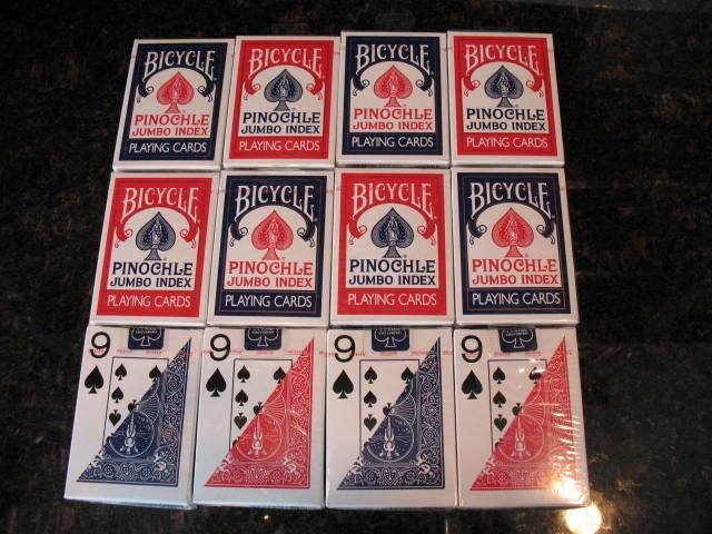 12 Decks Bicycle Pinochle Playing Cards Jumbo Index  