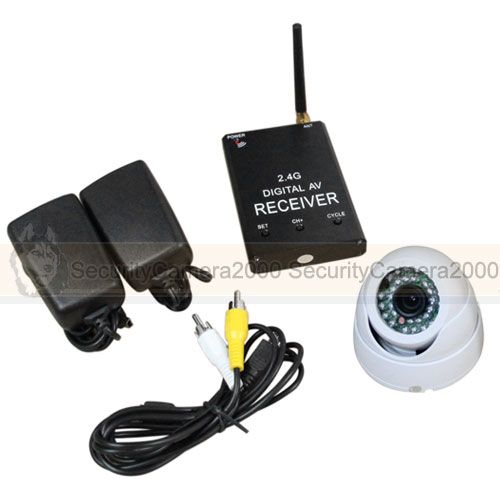   4GHz Wireless Digital 20m IR Mini Dome Camera Receiver Kit  